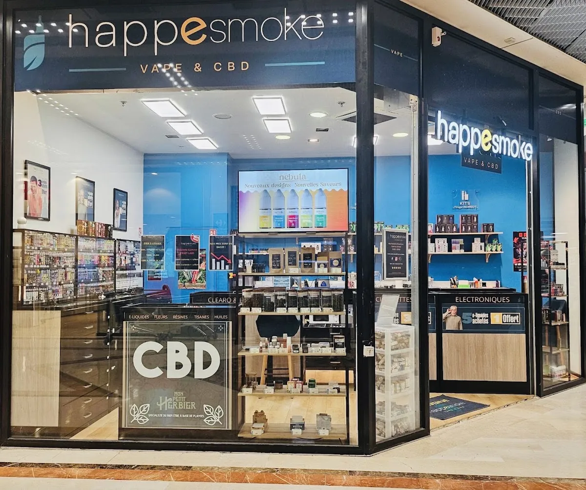 Vitrine du magasin HappeSmoke Écully